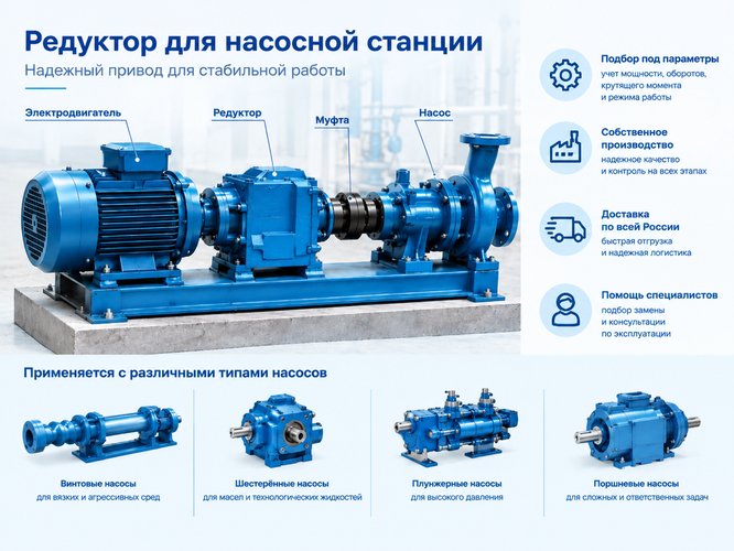 Редуктор для насосной станции