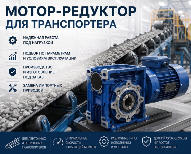 Мотор-редуктор для транспортера — подбор и поставка