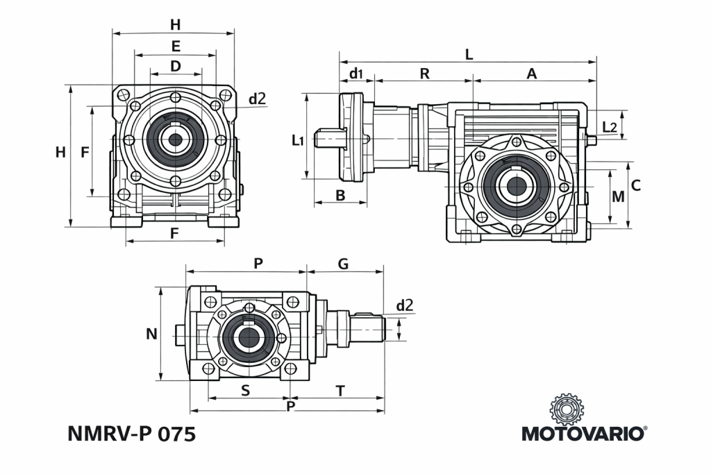 Мотор-редукторы NMRV-P 075.png Мотор-редукторы NMRV-P 075.png